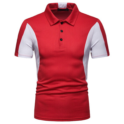 

Toponeto Fashion Mens Casual Mixing Colour Slim Fit Short Sleeve Sports Shirt Top Blouse