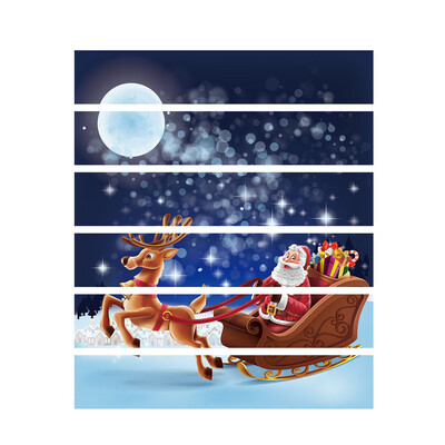 

Tailored Christmas 3D Simulation stair stickers Waterproof Wall Stickers DIY Home Decor