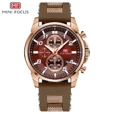 

MINI FOCUS MF0268G Man Quartz Watch Calendar Display Second Minute Dial Luminous Hands Male Wristwatch