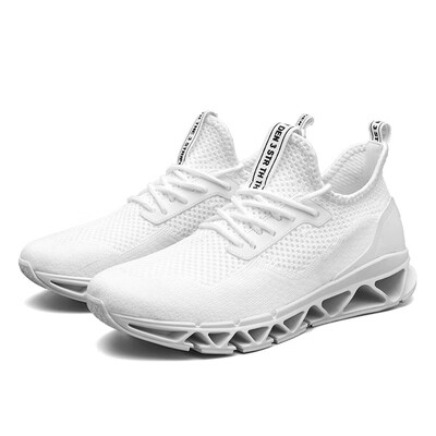 

Mens shoes fly woven breathable shoes trend red casual sneakers