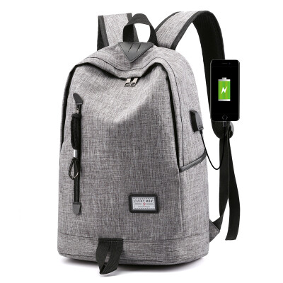 

Mens Backpack USB Charging Backpack Korean Simple Large Capacity Backpack Travel Bag