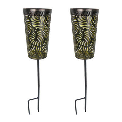 

2pcs Retro Solar LED Lantern Outdoor Waterproof Garden Lawn Landscape Lamp