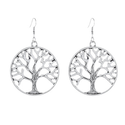 

Fashion Tree of Life Steling 925 Silver Drop Earrings Wedding Jewelry for Women