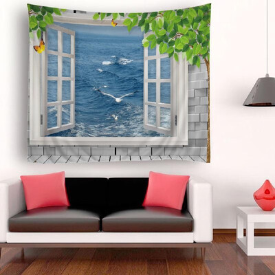 

Tapestry Wall Hanging Scenery Tapestries Seaside Sunset Forest Tapestry Wall Decoration for Bedroom Living Room Dorm 512"X591"