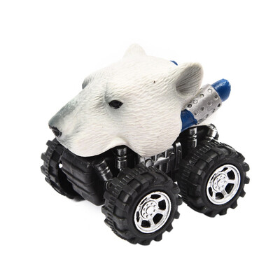 

Tailored Mini Vehicle Animal Pull Back Cars with Big Tire Wheel Creative Gifts for Kids