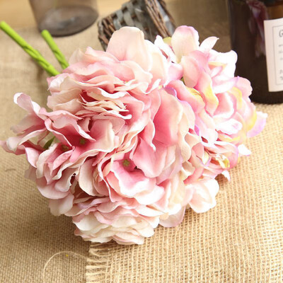 

Artificial Hydrangea Flowers Bouquet Fake Simulation Wedding Home Party Decor
