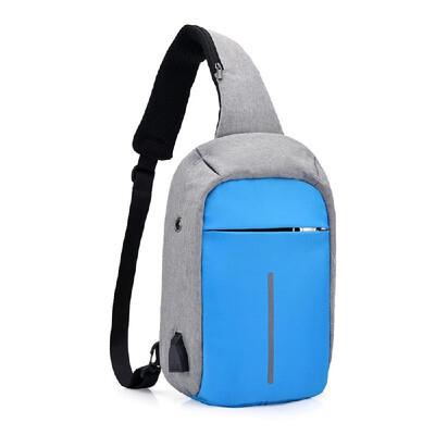 

USB Charging Bag Sling Bag Pack Shoulder Chest Cross Body Backpack Daypack Bike Cycling Travel Hiking Sports Bag