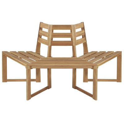 

Tree Bench Half-hexagonal 63" Solid Acacia Wood