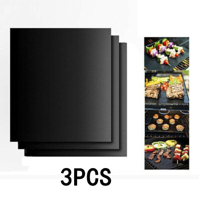

Non-Stick Outdoor BBQ Grill Mat Bake Grilling Mats Barbecue Pad Black 4033cm