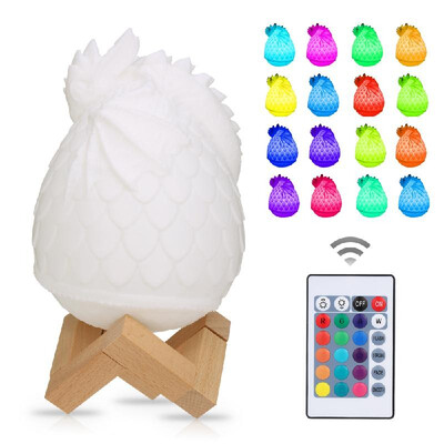 

3D Printing Baby Night Lamp USB LED Dragon Egg Night Lights with Base 16 Colors LED Touch&Remote Control USB Rechargeable Deco