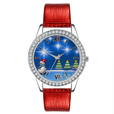 

〖Follure〗Women Watch Christmas Leather Band Analog Quartz Vogue Wrist Watches Gift