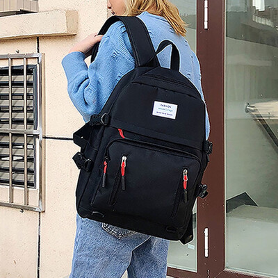 

Tailored Couple Travel Bag Contrast Color Nylon Shoulder Bag Student Casual Backpack