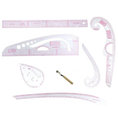 

7pcs Multi-function Sewing Dress Ruler Set Measure Tool for Dressmaking Tailor Clothes Design Making Tools