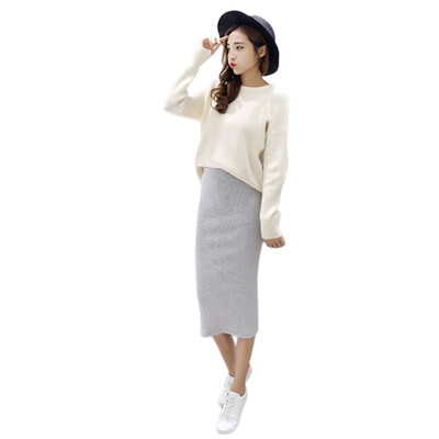 

Women Fashion Slit Skirts Women Step Skirt Stretch Slim Thin Female Waist Skirts