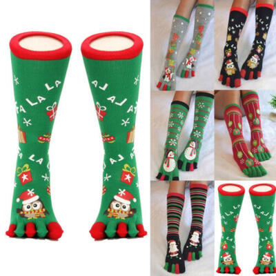 

Christmas Socks Santa Claus Gift Kids Unisex Xmas Funny Toe Socks Men Women USA