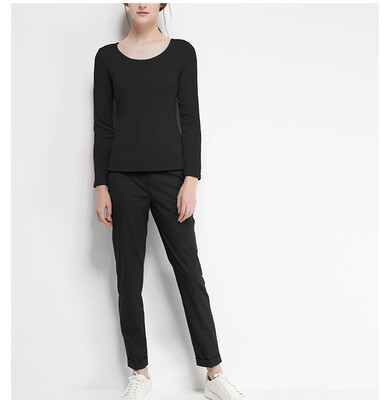 

CANVAUS Winter Cotton Velvet Solid Slim T-shirt O-Neck Long Sleeve T Shirt For Women Ladies Tops Undershirt F537A