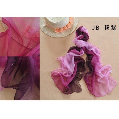 

Summer new chiffon transition color gradient silk scarf gift silk scarf foreign trade silk scarf wholesale