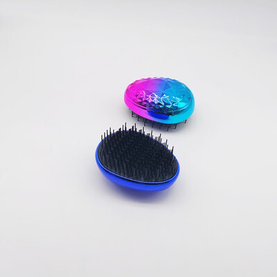 

BA LI Diamond Shun Hair Comb Electroplated Egg Comb Plastic Shun Hair Comb 13375
