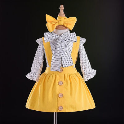 

Toddler Baby Kids Girls Polka Dot Top T-ShirtSkirt Dress Outfits Set Clothes