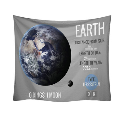 

Toponeto Fashion Tapestry Planet Universe Pattern Style Decorative Tapestry Home Decor