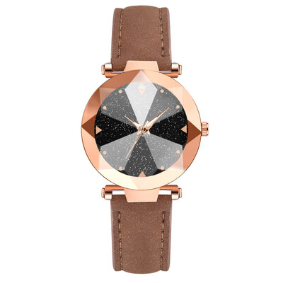 

New ladies PU watch net red star watch casual business belt quartz watch