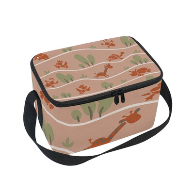 

ALAZA Funny African Animals Lunch Box Insulated Lunch Bag Large Cooler Tote Bagfor Men Women