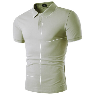 

Toponeto Fashion Mens Casual Stripe Summer Fit Sport Short Sleeve Shirts Blouse Tops