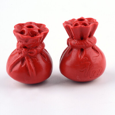 

Cinnabar Beads Lucky Bag FireBrick 155x10x10mm Hole 2mm