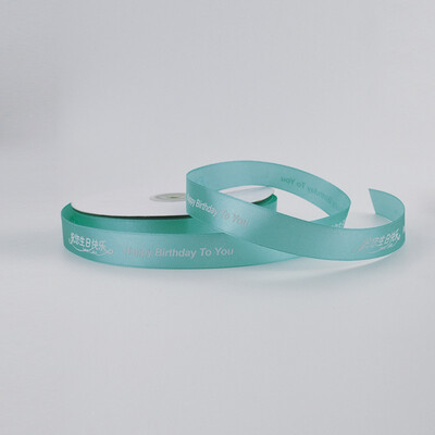 

JINLILAI Printing Ribbons Birthday Products Packaging Ribbon Wedding Arrangement Bouquet Bundling 6811