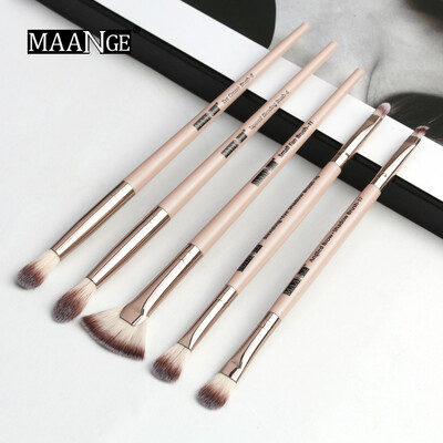 

Toponeto Maange Cosmetic Wooden Eyebrow Eyeshadow Foundation Brush Makeup Tool