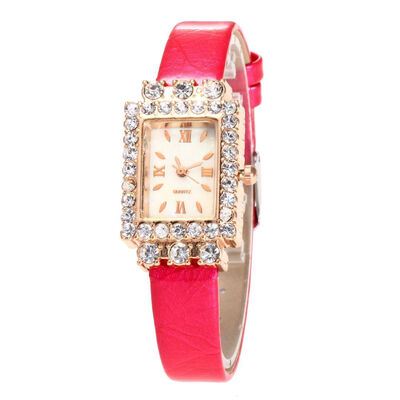 

Fine watch with small dial watch ladies fashion diamond square watch rectangular European&American simple watch