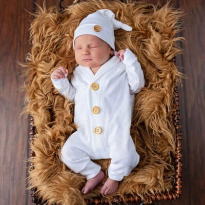 

Newborn Baby Boy Girl Cotton Romper Bodysuit Jumpsuit Playsuit Hat Clothes 0-18M