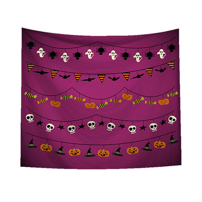 

Toponeto Sugar Skull Tapestry Halloween Trick Treat Horror Ghost Wall Hanging Home Decor