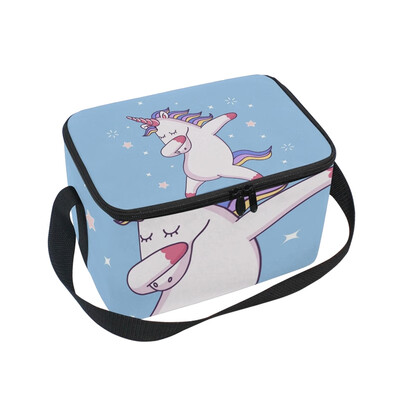 

ALAZA Lunch Box Dancing Unicorn Insulated Lunch Bag Large Cooler Tote Bagfor Men Women