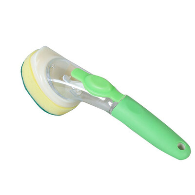 

〖Follure〗Kitchen Dish Washing Up Brush Sponge With Liquid Dispenser Handle Scourer Refill