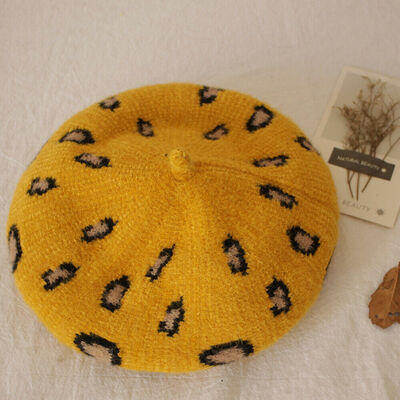 

NEW Kids Toddler Fashion Baby Girl Hat Wool Leopard Print Design Retro Beret Cap