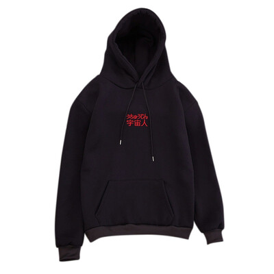 

Long Sleeve Letter Embroidery Pullover Hoodies for Womenmen Hoody Causal Loose Plus Size Sweatshirts Femme Warm Thickened