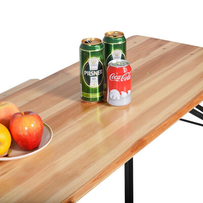

3 pcs Folding Wooden Picnic Table Bench Set