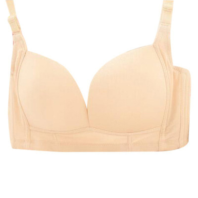 

Women Gathered Bra Smooth Solid Color Thin Body Shaping Bra