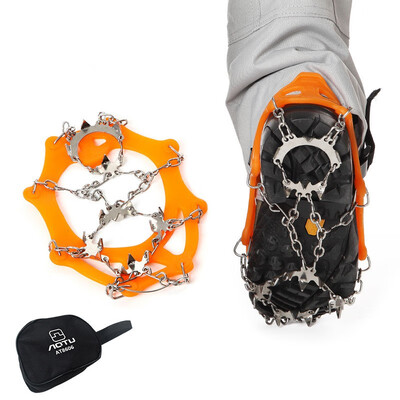 

1 Pair 18 Tooth Crampons Stainless Steel Crampons Winter Snow Shoe Covers Outdoor Camping Tool Accessories