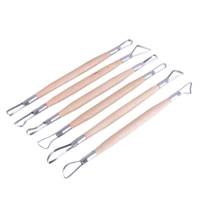 

6 Piece Set Clay Carving Tools Regular Flat Wire Cutter DIY To Sculpture Clay Pottery Clay Sculpture Tools