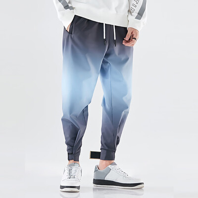 

Gobestart Mens New Fashion Retro Patchwork Contrast Color Casual Feet Harem Pants