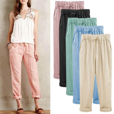 

Plus Size  Women Casual Harem Pants Loose Baggy Wide Leg Yoga Long Trousers