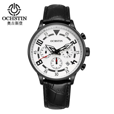 

Augustus OCHSTIN calendar mens watch popular quartz watch casual leather mens sports waterproof watch
