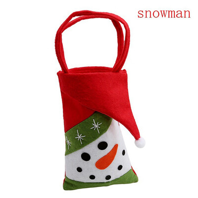 

New Fashion Christmas Snowman Elk Bear Penguin Tote Cartoon Candy Bags Santa Claus Gift Bags Christmas Accessories