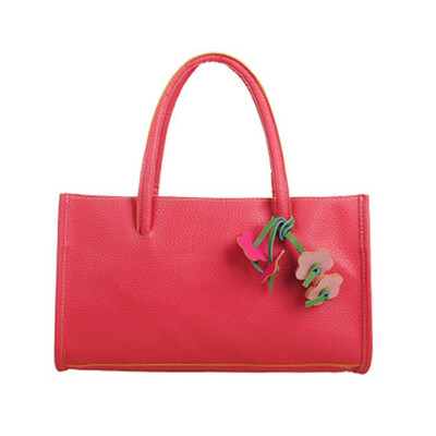 

Tailored Fashion girls handbags leather shoulder bag candy color flowers tote YE