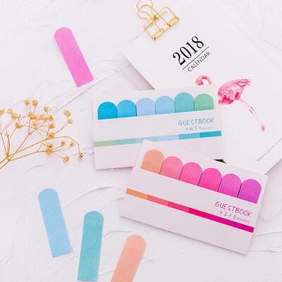 

6 Colors Gradient Cute Kawaii Memo Pad Sticky Notes Index Posted It Planner Stickers Notepads Stationery Office School Supplies