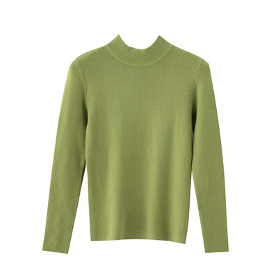 

6 Solid Color Autumn Winter New Slim Women Sweater Turtleneck Long-sleeved Knit Top
