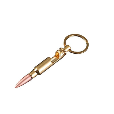 

Factory direct zinc alloy bullet opener key ring pendant bullet model personality key chain wholesale Rose