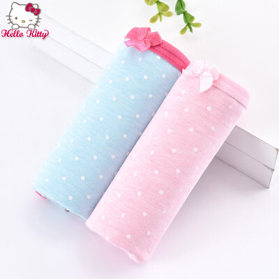 

HELLO KITTY 2 loaded girls underwear students middle waist briefs cotton fabric girls underwear simple KTN088 2 strips